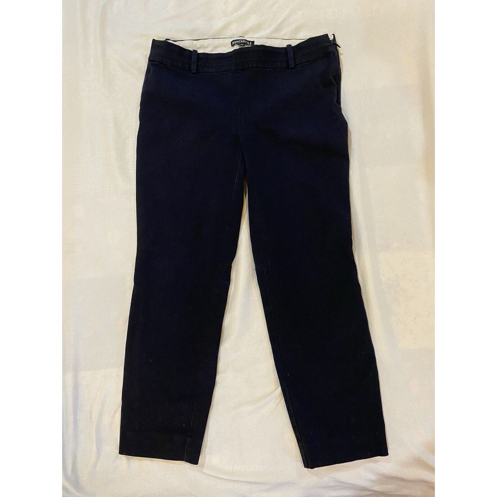 J Crew Mercantile Side Zip Black Pants‎ Women's Sz 4P Black Ankle